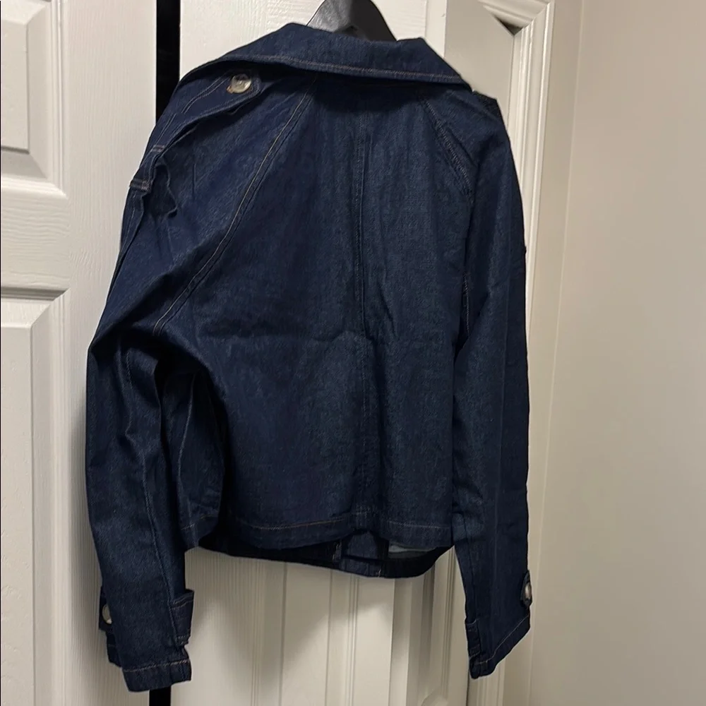 NWT H&M Double Breasted Jean Jacket - Picture 6 of 8